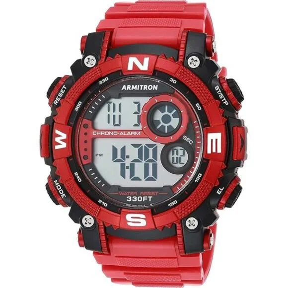 Sport Men's Digital Chronograph Resin Strap Watch, 40/8284